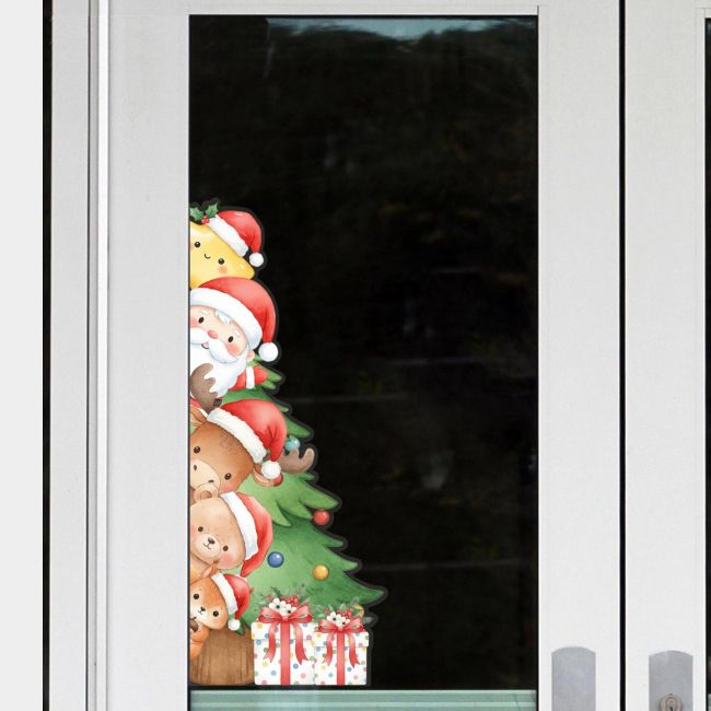 Χριστουγεννιάτικο αυτοκόλλητο, Christmas Peekaboo art 2