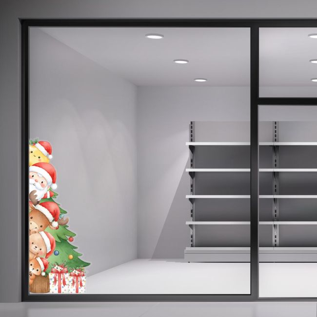 Χριστουγεννιάτικο αυτοκόλλητο, Christmas Peekaboo art 2