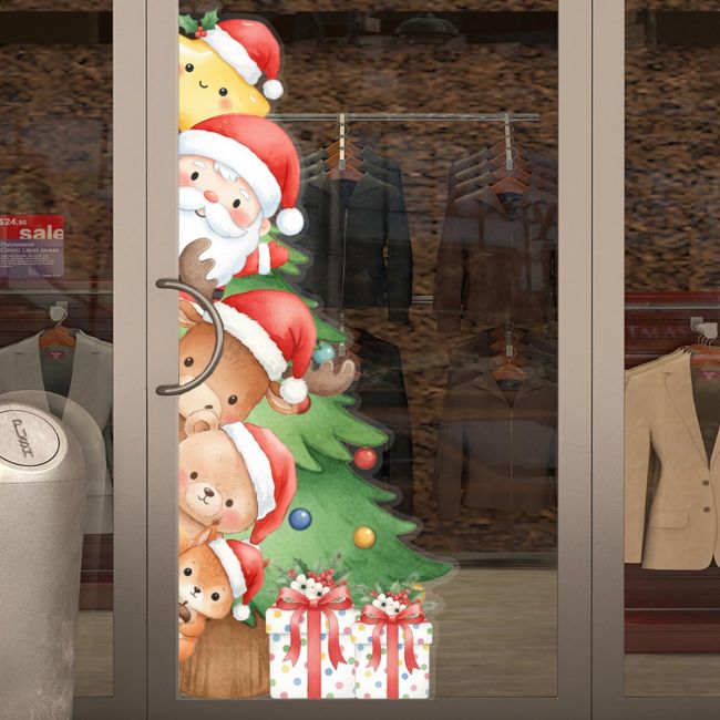 Christmas sticker, Christmas Peekaboo