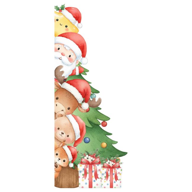 Christmas sticker, Christmas Peekaboo