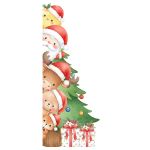 Χριστουγεννιάτικο αυτοκόλλητο, Christmas Peekaboo art 2