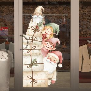 Christmas sticker, Christmas Elves and Santa 2