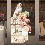 Christmas sticker, Christmas Elves and Santa