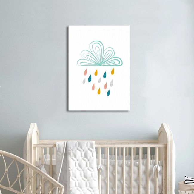 Canvas print Colorful rain