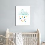 Canvas print Colorful rain