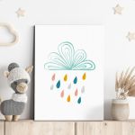 Canvas print Colorful rain