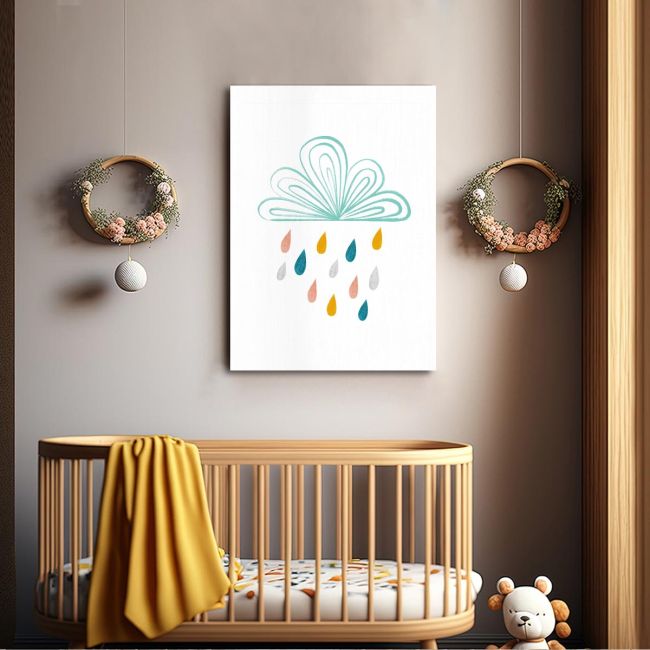 Canvas print Colorful rain