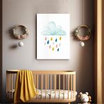 Canvas print Colorful rain