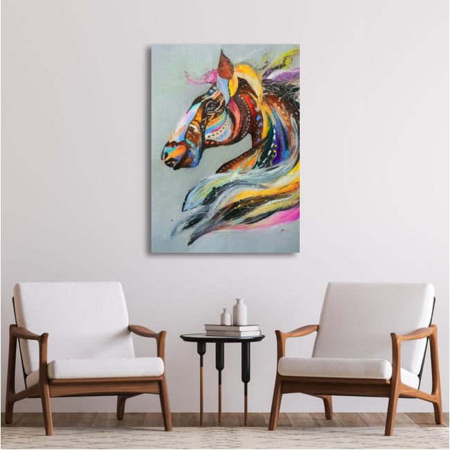 Canvas print Colorful horse