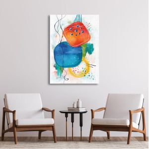 Canvas print Many abstract shapes Framed canvas View 1 2