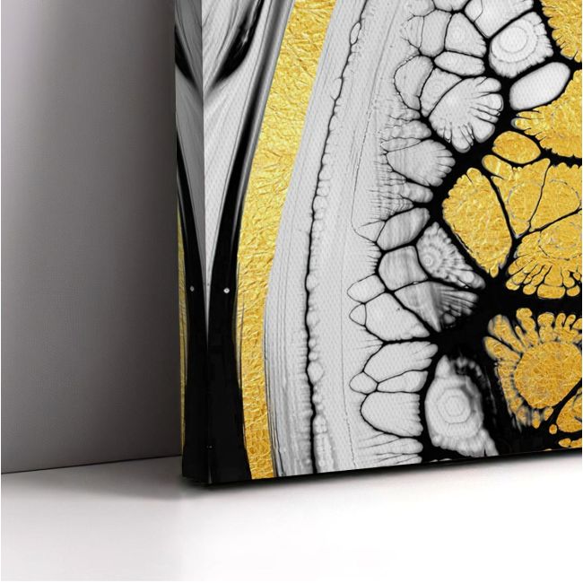 Canvas print Abstract white and yellow