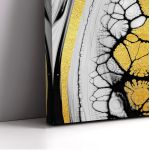 Canvas print Abstract white and yellow