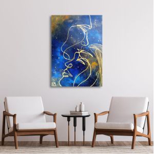 Πίνακας ζωγραφικής A starry kiss Καμβάς τελαρωμένος Όψη 1 2