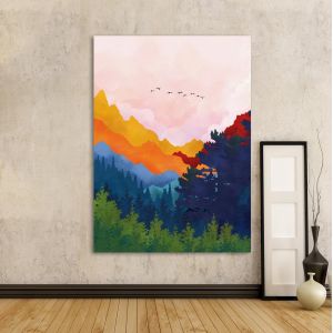 Πίνακας ζωγραφικής Colorful mountains