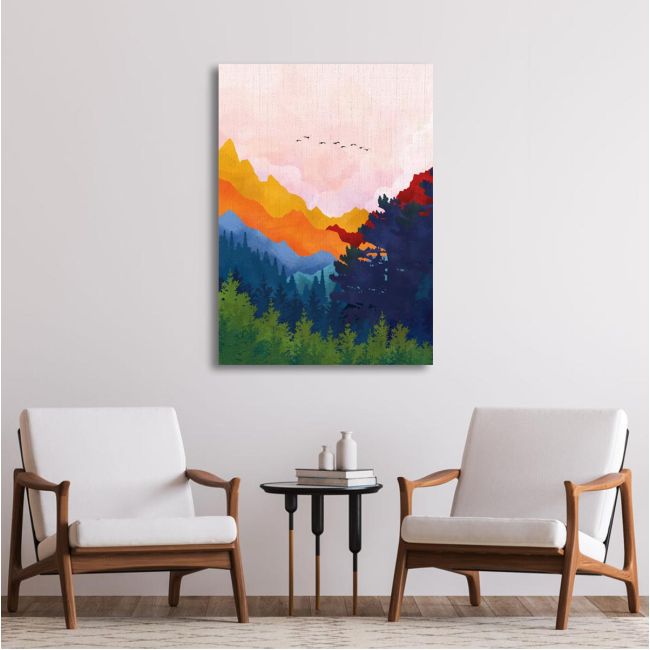 Canvas print Colorful mountains