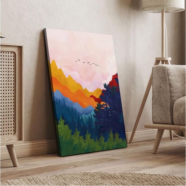 Πίνακας ζωγραφικής Colorful mountains