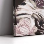 Canvas print Leaves, flowers and pineapples