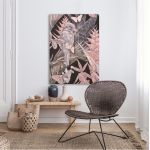 Canvas print Pink gray fish bird