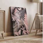 Canvas print Pink gray fish bird