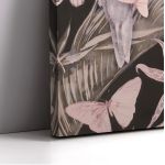 Πίνακας ζωγραφικής Pink gray fish bird