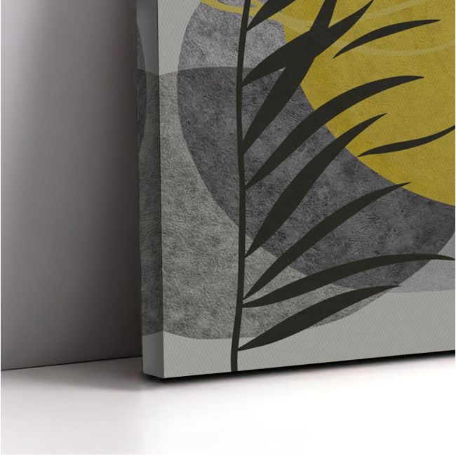 Πίνακας ζωγραφικής Leaves and shapes