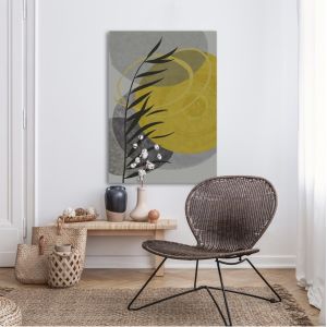 Canvas print Leaves and shapes Framed canvas View 1 2