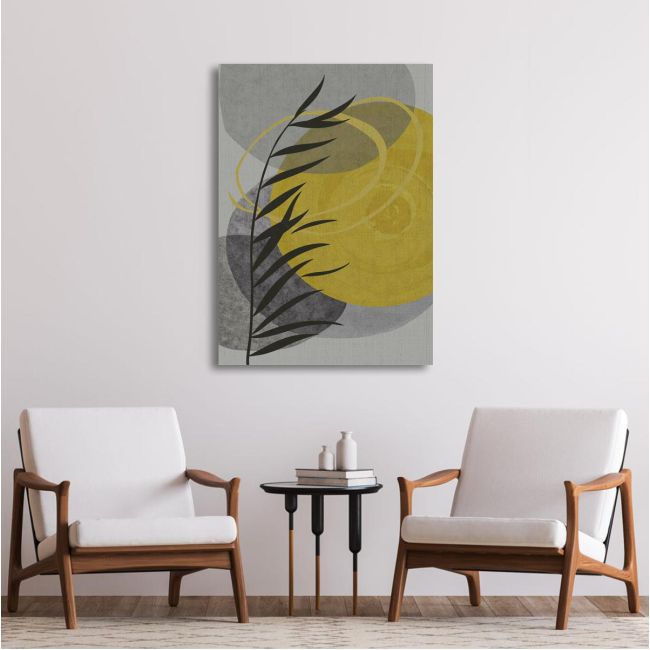 Πίνακας ζωγραφικής Leaves and shapes