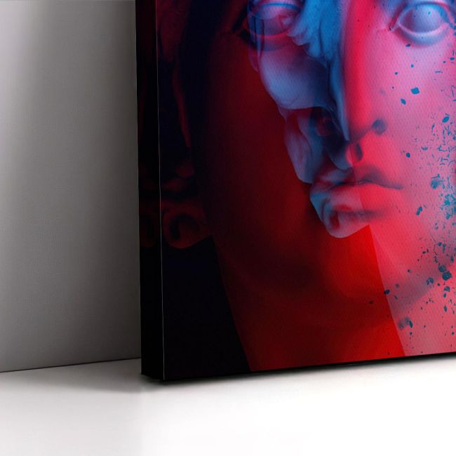 Canvas printAbstract effect on a bust