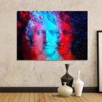 Canvas printAbstract effect on a bust