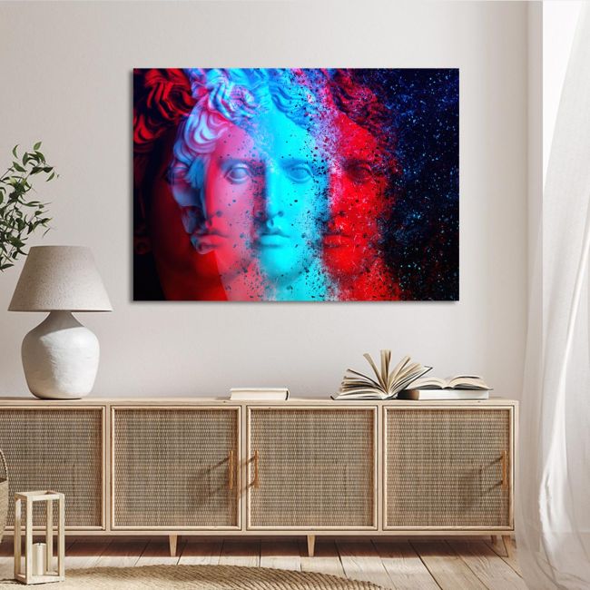 Canvas printAbstract effect on a bust