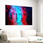 Canvas printAbstract effect on a bust