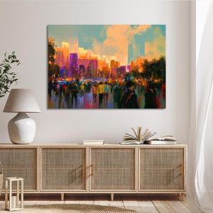 Canvas print  Life in the city Framed canvas View 1 2