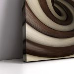 Canvas printCream and chocolate (Wood texture)