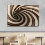 Canvas printCream and chocolate (Wood texture)