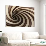 Canvas printCream and chocolate (Wood texture)