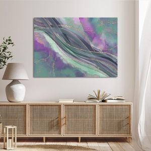 Canvas print  Abstract purple green marble Framed canvas View 1 2