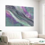 Canvas printAbstract purple green marble
