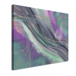Πίνακας ζωγραφικής Abstract purple green marble