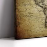 Πίνακας σε καμβά Χάρτης, Vintage world map 1814