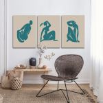 Πίνακας σε καμβά Matisse style, τρίπτυχος