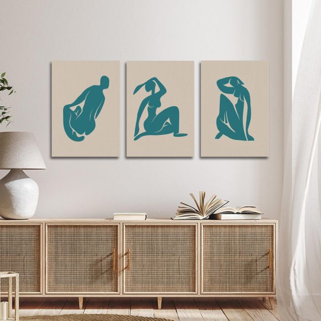 Πίνακας σε καμβά Matisse style, τρίπτυχος