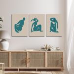 Πίνακας σε καμβά Matisse style, τρίπτυχος