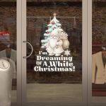 Χριστουγεννιάτικο αυτοκόλλητο, White Christmas