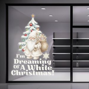 Christmas sticker, White Christmas