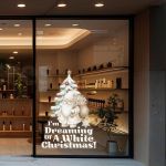 Χριστουγεννιάτικο αυτοκόλλητο, White Christmas