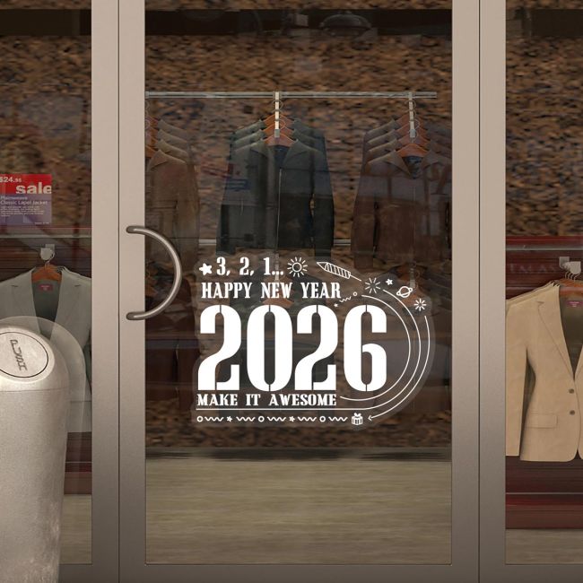 Χριστουγεννιάτικο αυτοκόλλητο, White Christmas