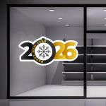 Χριστουγεννιάτικο αυτοκόλλητο, Happy New Year art 2