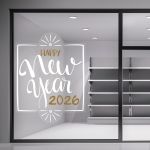 Χριστουγεννιάτικο αυτοκόλλητο, Happy New Year art 3