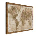 Canvas print Old map on boards