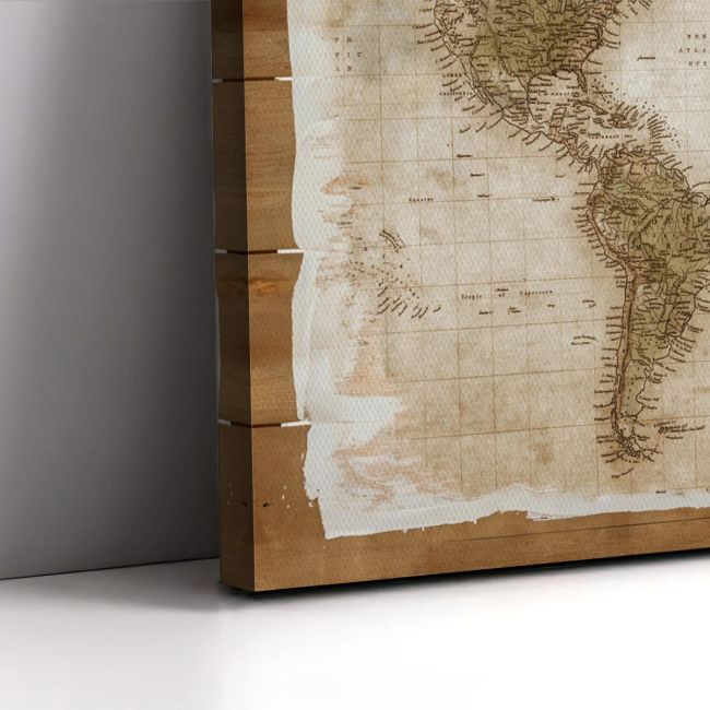 Πίνακας σε καμβά Old map on boards 